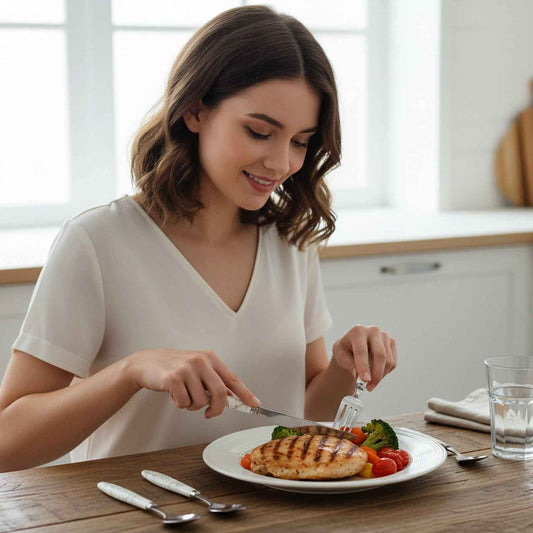 Stainless Steel Cutlery Set With Marble Design Handle (4 Pc Set)