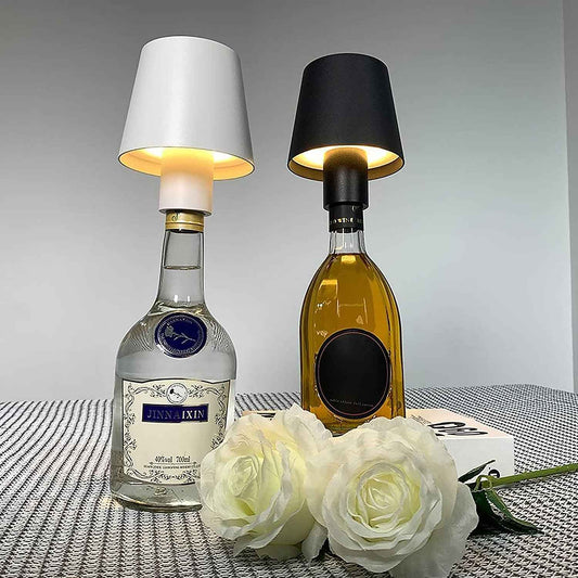 13073 Led Dimmable Bottle Lamp 3 Color Temperature Wireless Table Lamp For Indoor And Outdoor Usb Rechargeable Bottle Lamp For Family Restaurant Bar (1 Pc)