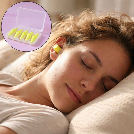 Soft Reusable Foam Ear Plugs With Storage Case (5 Pair)
