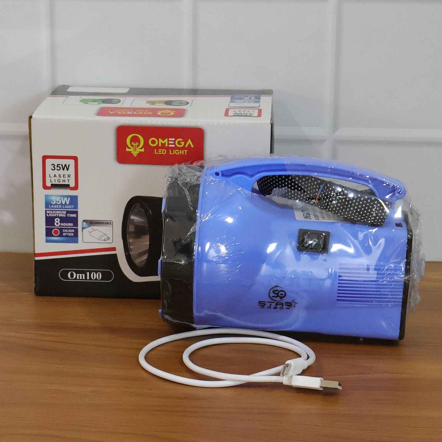 Omega 35w Rechargeable Led Laser Light With High Power Beam (1 Pc 35w)