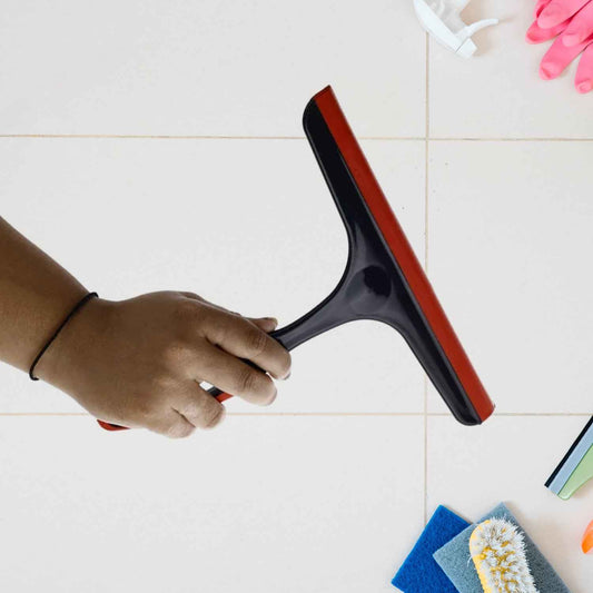 17754 Plastic Kitchen Wiper Ideal For Kitchen Platform Windows Glass Car Windshield Silicone Head Multicolor Pack Of 1 Pc