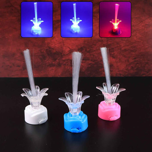 Multi-color Led Fiber Optic Flower Night Lamps (Mix Color 3 Pc)