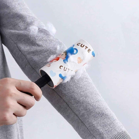 Reusable Sticky Lint Roller With Handle (1 Set)