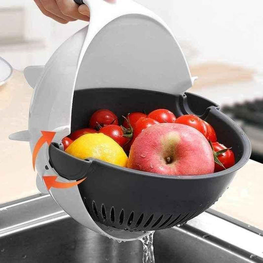Vegetable Cutter- 7 in 1 Multifunction Magic Rotate Vegetable Cutter with Drain Basket Large Capacity - Best Deals at BeSh Deals®