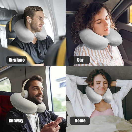 8528 Soft Neck Pillow For Car Home Airplane Travel Travel Neck Pillow For Sleeping Travel Essentials For Neck Restmultipurpose Comfortable Head Rest Neck Holder Pillow (1 Pc)