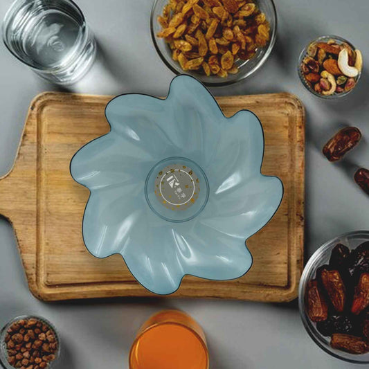 5535 Flower Shape Plastic Dinner Fruit Plate Tray Snacks Breakfast Plate Friendly Plastic Plate For Kids Party Supplies Birthday Holiday Party Dinnerware Supplies (1 Pc)