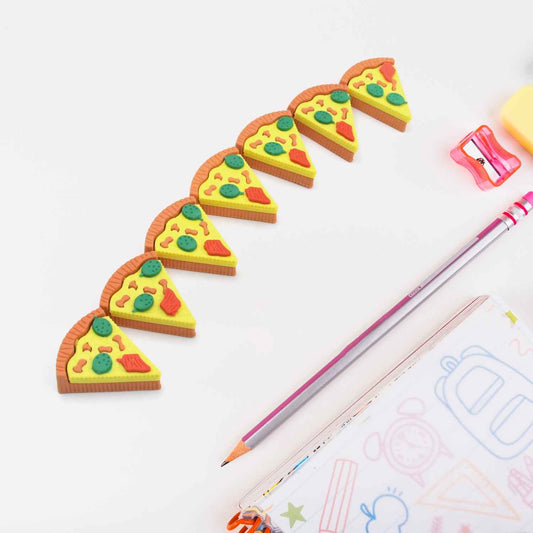 4347 3d Pizza Slices Kids Favourite Food Eraser Pizza 7 Slice Eraser For Kids Adults Fast Food Lover Stationary Kit Fancy Stylish Colorful Erasers For Return Gift Birthday Party School Prize