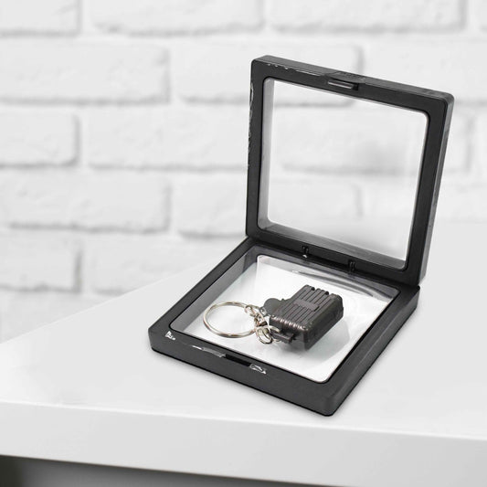 Suitcase Shape Nail Clipper Keychain With Key 3d Floating Frame Display Case (1 Set)
