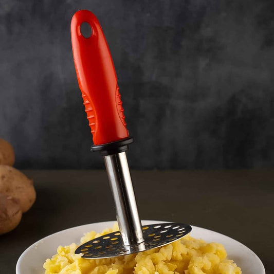 High Grade Stainless Steel Potato Masher Paubhaji Pav Bhaji Masher With Plastic Handle (1 Pc)