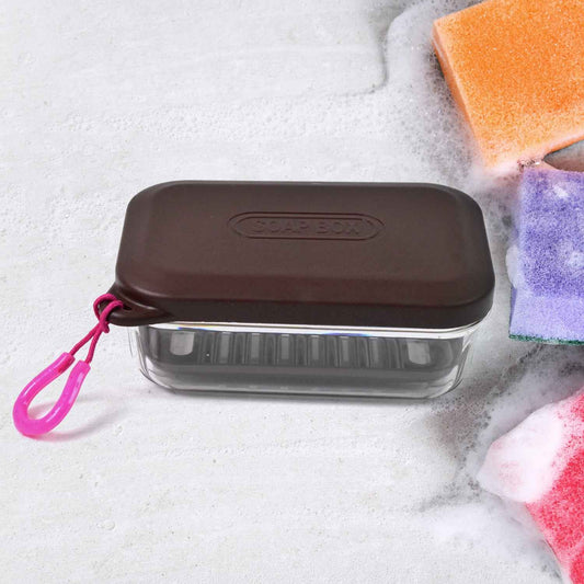Bathroom Travel Plastic Soap Box With Lid (1 Pc)