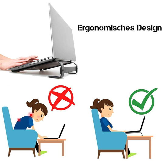 Fixed Metal Laptop Stand For Desk (25 26 Cm)