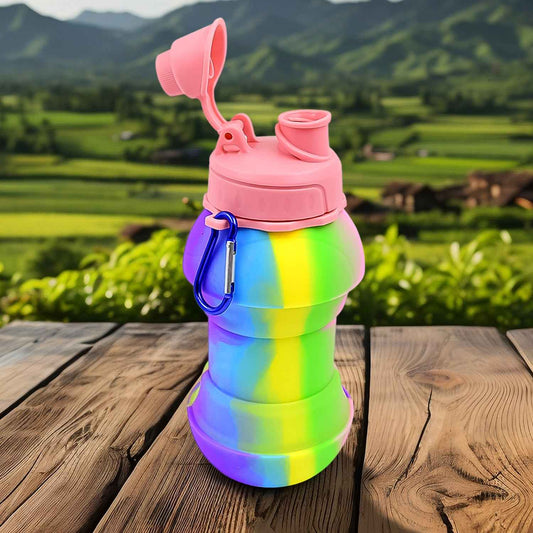 Flexible Collapsible Silicone Sports Water Bottle (260 Ml 20 Cm Folding)