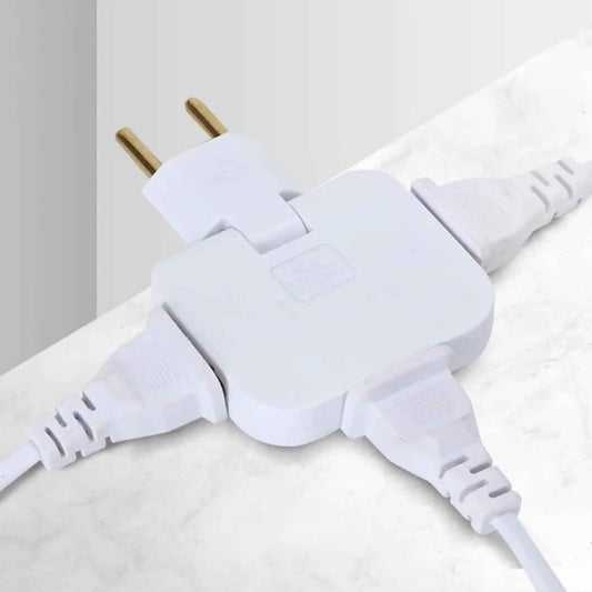 Wireless 3 In 1 Foldable Wall Plug Adapter Socket Converter (1 Pc)