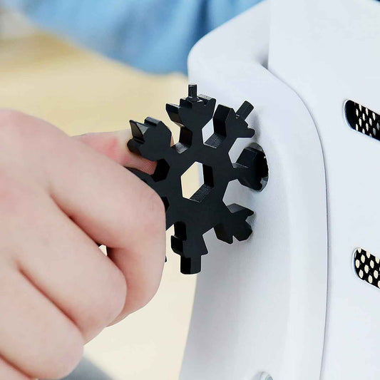 Durable Portable 18 In 1 Snowflake Multi-tool Snowflake Bottle Opener Flat Phillips Screwdriver Kit Wrench