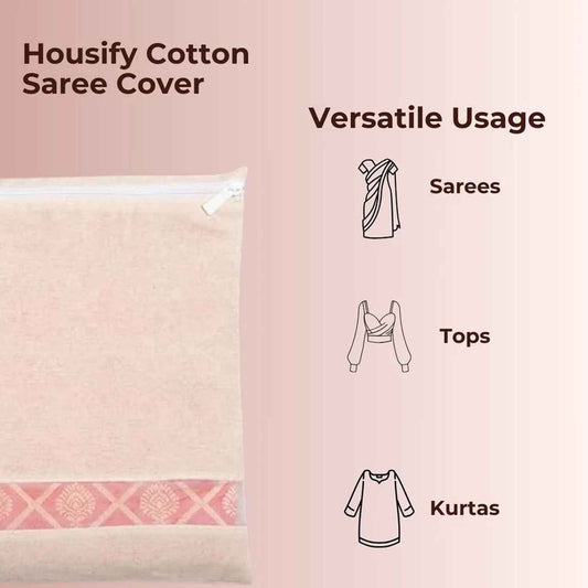 Zip Closure Saree Storage Bag (14.516.5 Cm 1 Pc)