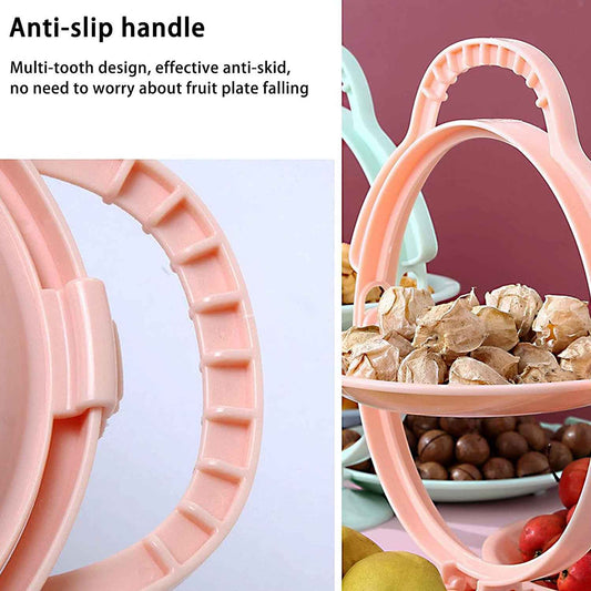 3-layer Foldable Multi-purpose Snack Fruit Dessert Serving Stand (1 Pc)