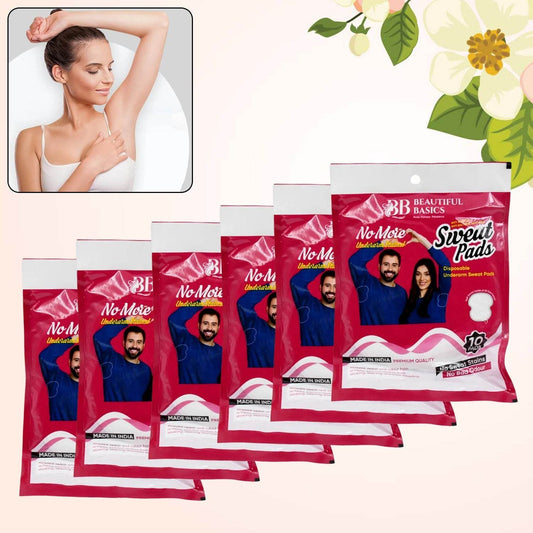 Beautiful Basics Underarms Sweat Pads Disposable (Pkts 6x 60 Pcs Set) - Best Deals at BeSh Deals®