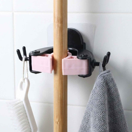 Powerful Antler Style Wall Mounted Mop Broom Holder (1 Pc)