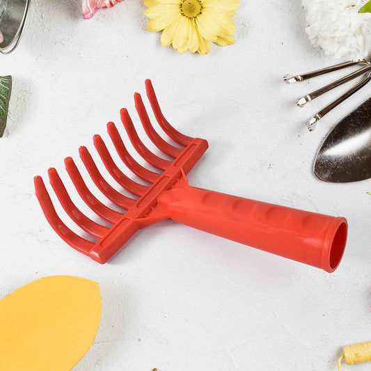 Heavy Duty Plastic Garden Hand Rake 9-tooth Cultivator Tool (1 Pc)