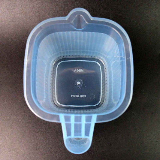 Plastic Square Transparent Bath Water Mug (1 Pc 1000 Ml Mix Color)
