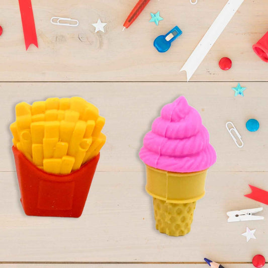 18028 3d Food Fancy Stylish Colorful Erasers Mini Eraser Creative Cute Novelty Eraser For Children Different Designs Eraser Set For Return Gift Birthday Party School Prize (1 Set Mix Design Color)