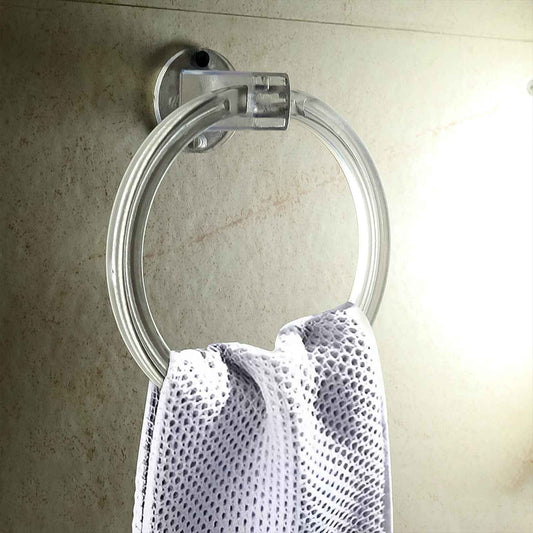 Unbreakable Abs Round Towel Ring Wall Mounted Stand Holder (1 Pc)
