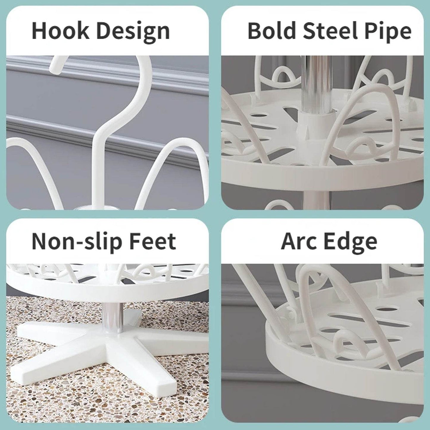 Rotating Shoe Rack 3 Layer 3 Tier Rotating Shoe Rack (1 Pc) - Best Deals at BeSh Deals®