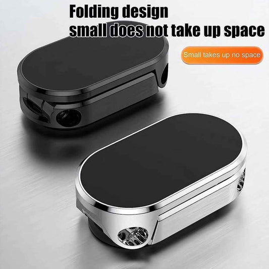 6102 360 Degree Rotating Magnetic Car Phone Holder Metal Folding Car Phone Holder New Alloy Folding Magnetic Car Phone Holder (Pack Of 1)