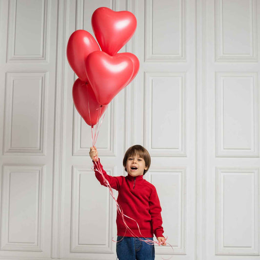 8893 Heart Shaped Balloons Kinds Of Rainbow Party Latex Balloons For Birthdayanniversaryvalentinesweddingengagement Party Decoration One Color (20 Pcs Set)