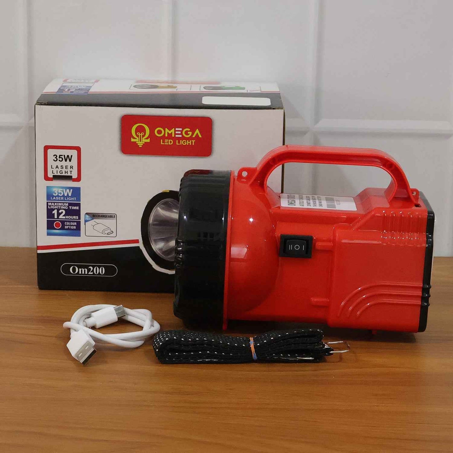 Omega 35w High Power Rechargeable Led Emergency Laser Light (1 Pc 35w)