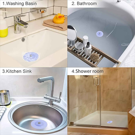 Creative 2-in-1 Blue Silicone Sewer Sink Sealer Cover Drainer (Multicolour 1 Pc)