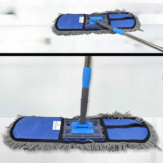 Wet And Dry Cotton Pad Floor Mop With Long Aluminium Handle (1 Pc Large)