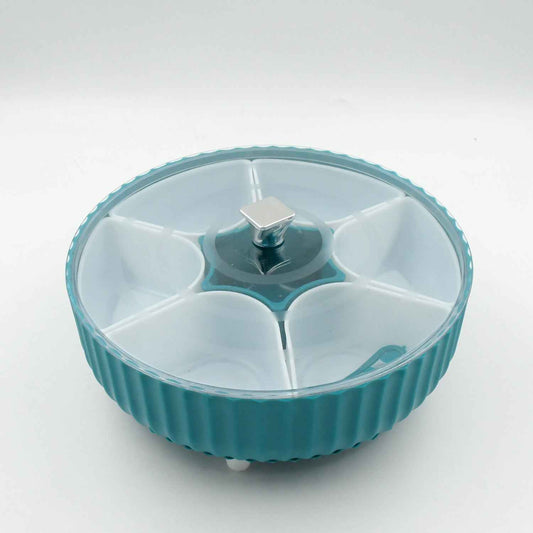 5811 360 Revolving Spice Box Dry Fruit Box Plastic 7 Compartment Box Suitable For Multipurpose Storage Use Like Dry Fruit Spices Pickle Tea Sugar Etc Kitchen Use
