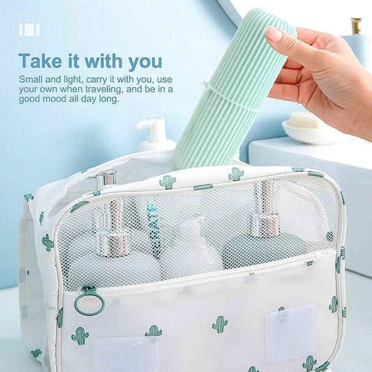 Capsule Shape Travel Toothbrush Toothpaste Case Holder (Multicolor 3 Pcs Set) - BeSh Deals
