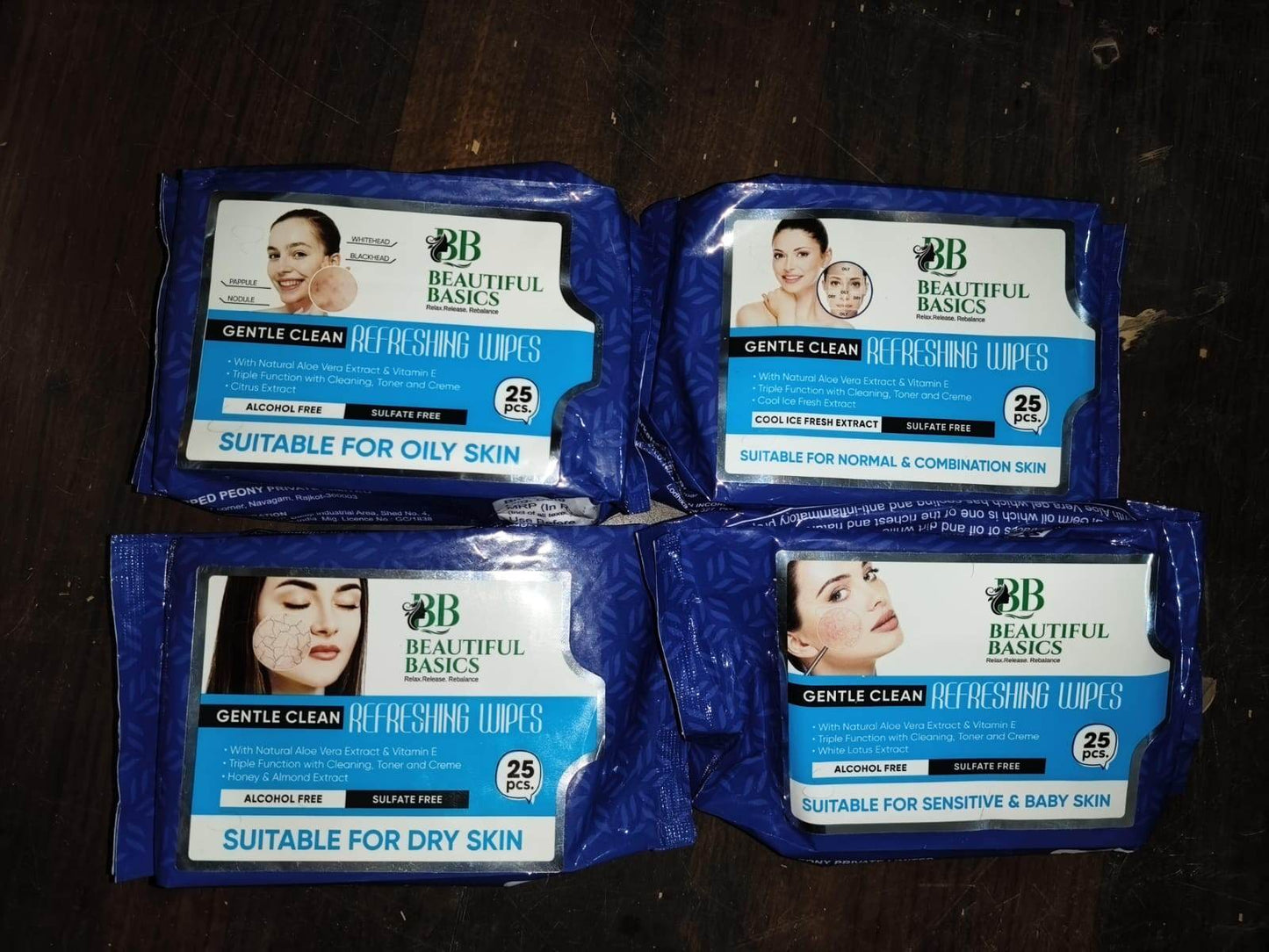 Beautiful Basics Dry Oily Sensitive Normal Skin Face Wipes (4 Pkts X 100 Pcs Wipes) - Best Deals at BeSh Deals®