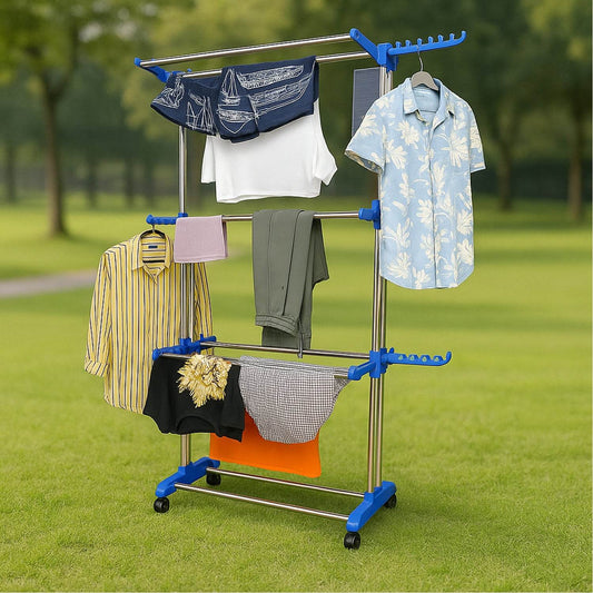 Foldable Stainless Steel Clothes Drying Stand Rack - Best Deals at BeSh Deals®