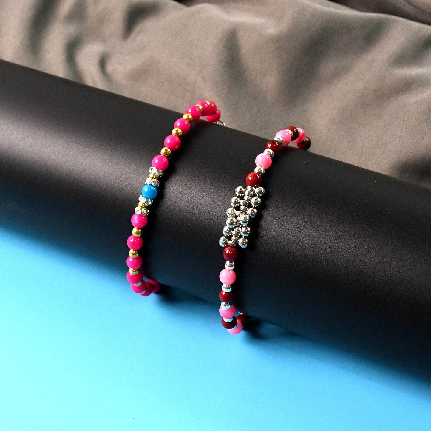 Traditional And Trendy Beaded Bracelet With Adjustable Chain (1 Pc) - Best Deals at BeSh Deals®