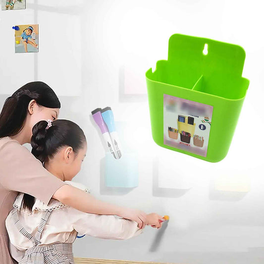 4473 Multipurpose Wall Holder Mobile Holder Stationary Storage Bathroom Accessories Remote Holder Makeup Brush Holder Useful In Office Kitchen Drawing Room 2 Section Stand (1 Pc )