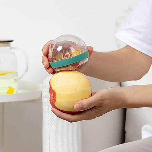 Multifunctional Round Shape Peeler With Container Removable And Washable Storage Type Vegetable Fruit Peeler For Kitchen (1 Pc Mix Color) - BeSh Deals