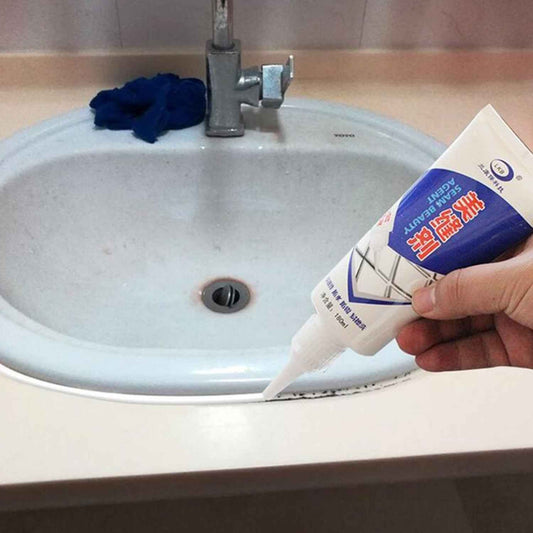 17747 Waterproof Tile Gap Crack Grout Filler Water-resistant Silicone Sealant For Diy Home Sink Gaps Tiles Gaps Grouts Repair Filler Tube For Home Office Bathroom Toilets Kitchen (180 Ml)