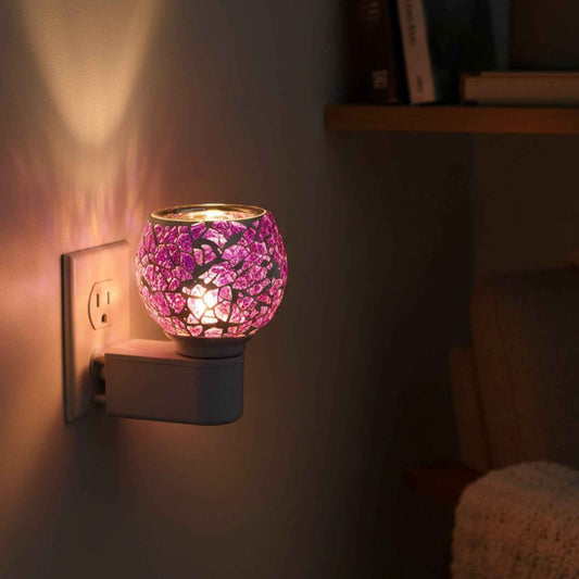 Premium Plug-in Mosaic Glass Aroma Diffuser Night Lamp (1 Pc)