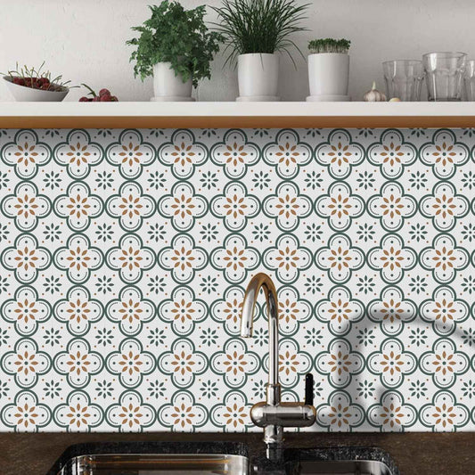 Peel And Stick Floor Tiles Kitchen Bathroom Backsplash Sticker Detachable Waterproof Diy Tile Stickers For Wall Decoration Tiles Home Decoration (8x8 Inch 10 Pcs Set)