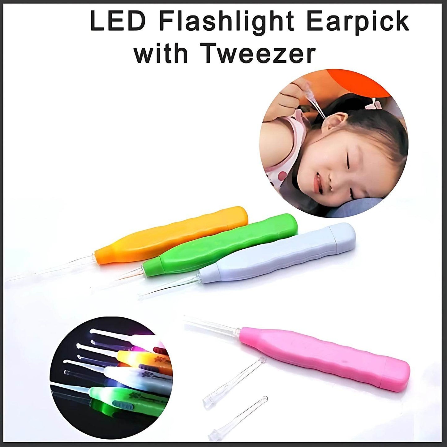 White Led Flashlight Earpick With Tweezer (1 Pc) - Best Deals at BeSh Deals®