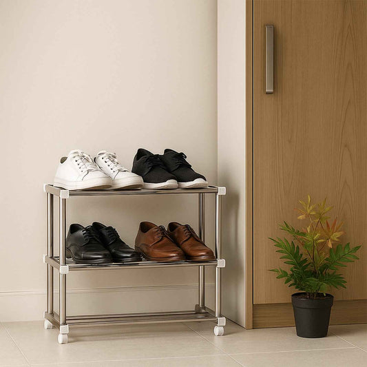 Supermom Stainless Steel Multipurpose Shoe Storage Rack - (1 Pc)