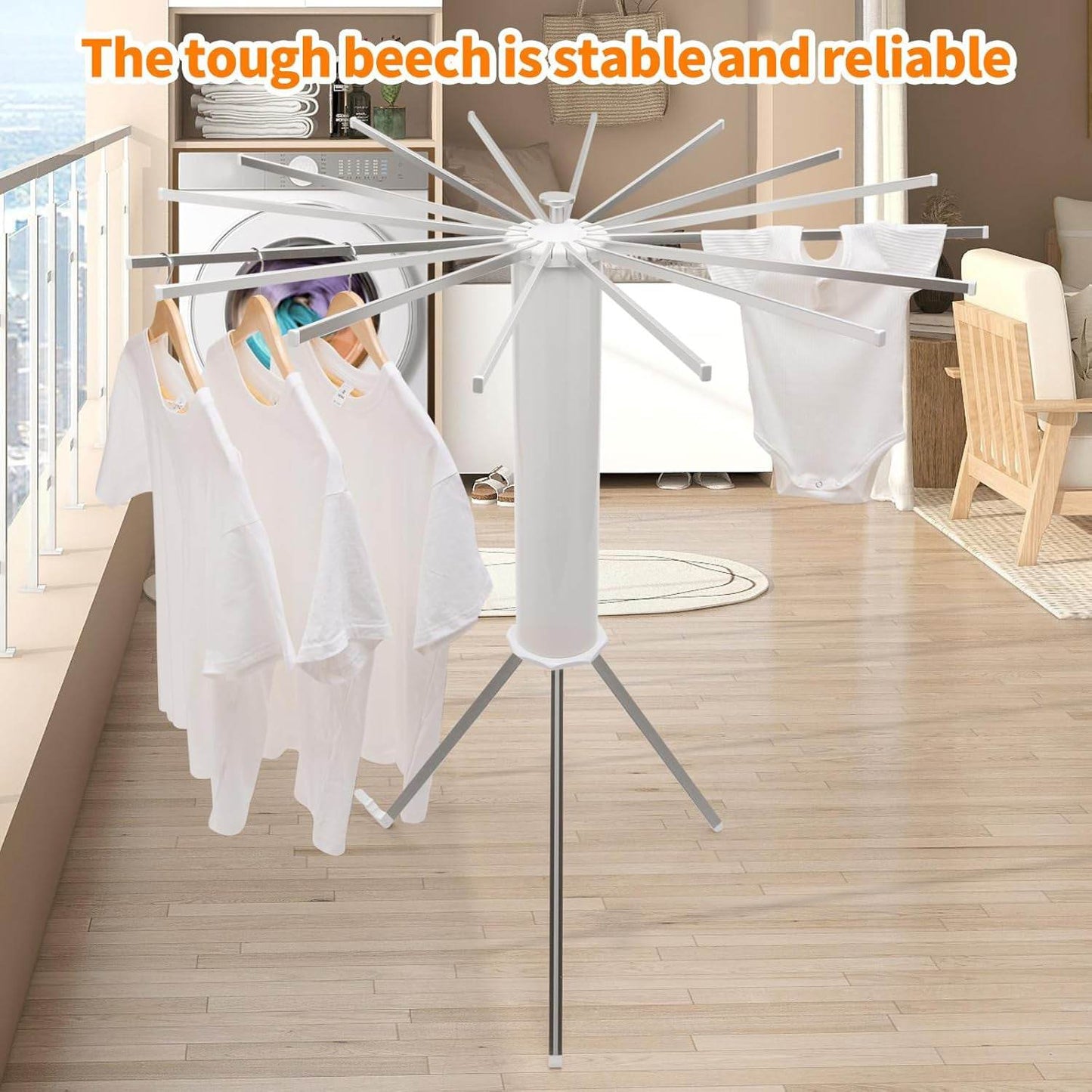 Foldable Rotary Clothes Drying Rack Stand (1 Pc) - Best Deals at BeSh Deals®