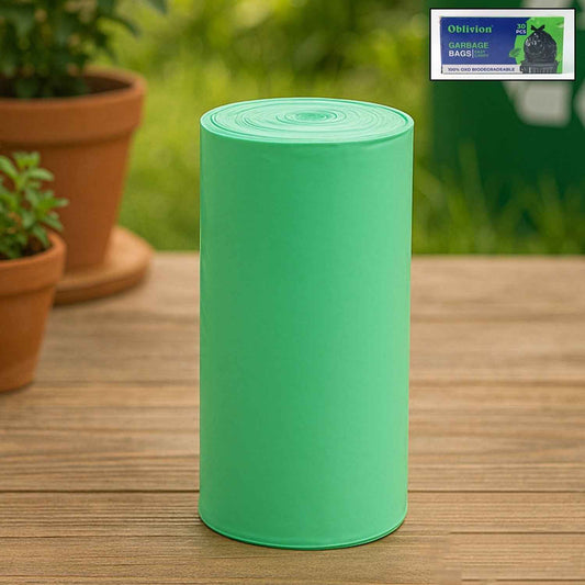 Green Compostable Corn Starch Garbage Bags (17 X 19)