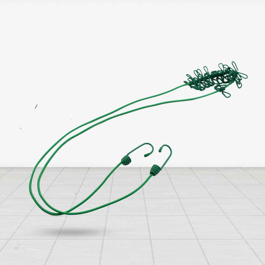 9373 Elastic Cloth Drying Rope With 12 Metal Clip Portable Clothes Line For Home Travel