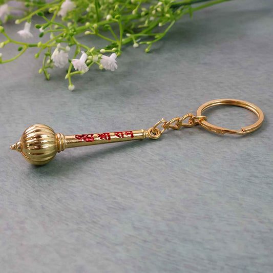 Mace Design Jai Shree Ram Golden Keychain (1 Pc) - BeSh Deals