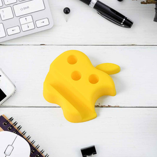 Multi-functional Apple-shaped Plastic Mobile Stand With Pen Holder (1 Pc Mix Color)