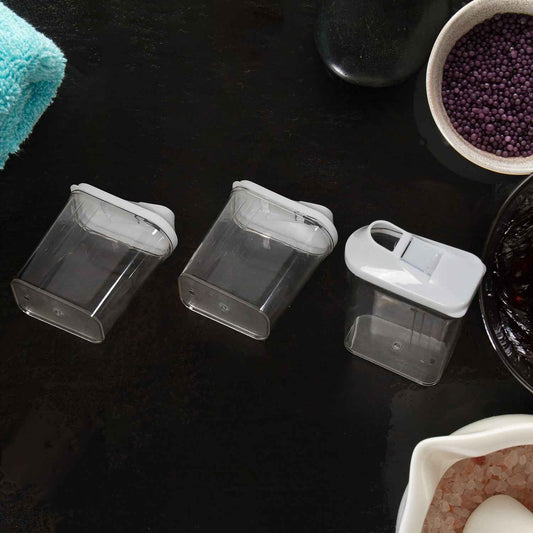 2782 Kitchen Storage Jars Container Set 3pc Transparent Jar Set For Home Kitchen Use